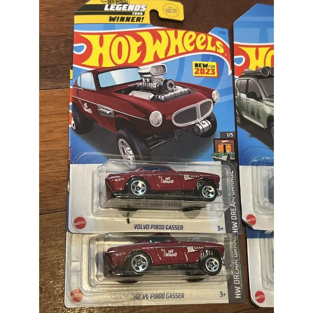 Lot 4x 2023 Hot Wheels Volvo P1800 Gasser Red XC40 Recharge￼￼￼ Mud Dream￼ Garage